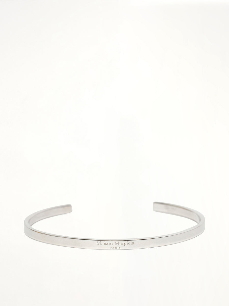 Logo Reference Cuff 4mm in Silver
