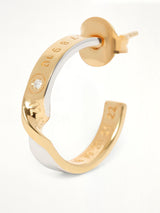 Lab-Grown Diamond Numbers Earrings 4mm in Gold Coated Silver