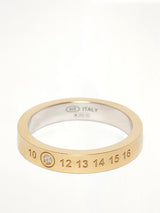 Lab-Grown Diamond Number Ring 4mm in Gold Coated Silver