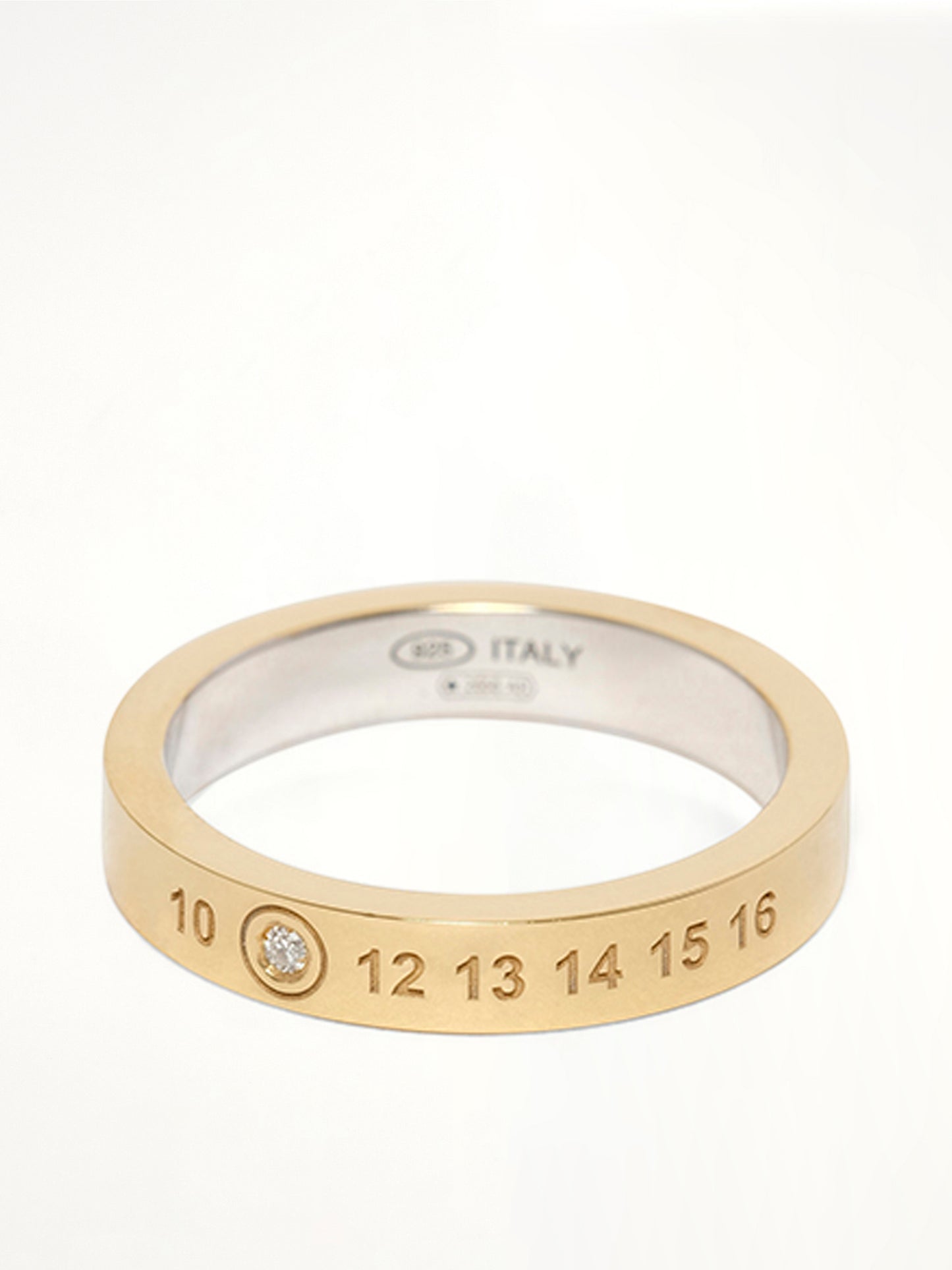 Lab-Grown Diamond Number Ring 4mm in Gold Coated Silver