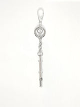 Dog Whistle Keychain in Silver