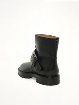 Tabi County Buckle Ankle Boots in Black Back View | MAISON MARGIELA