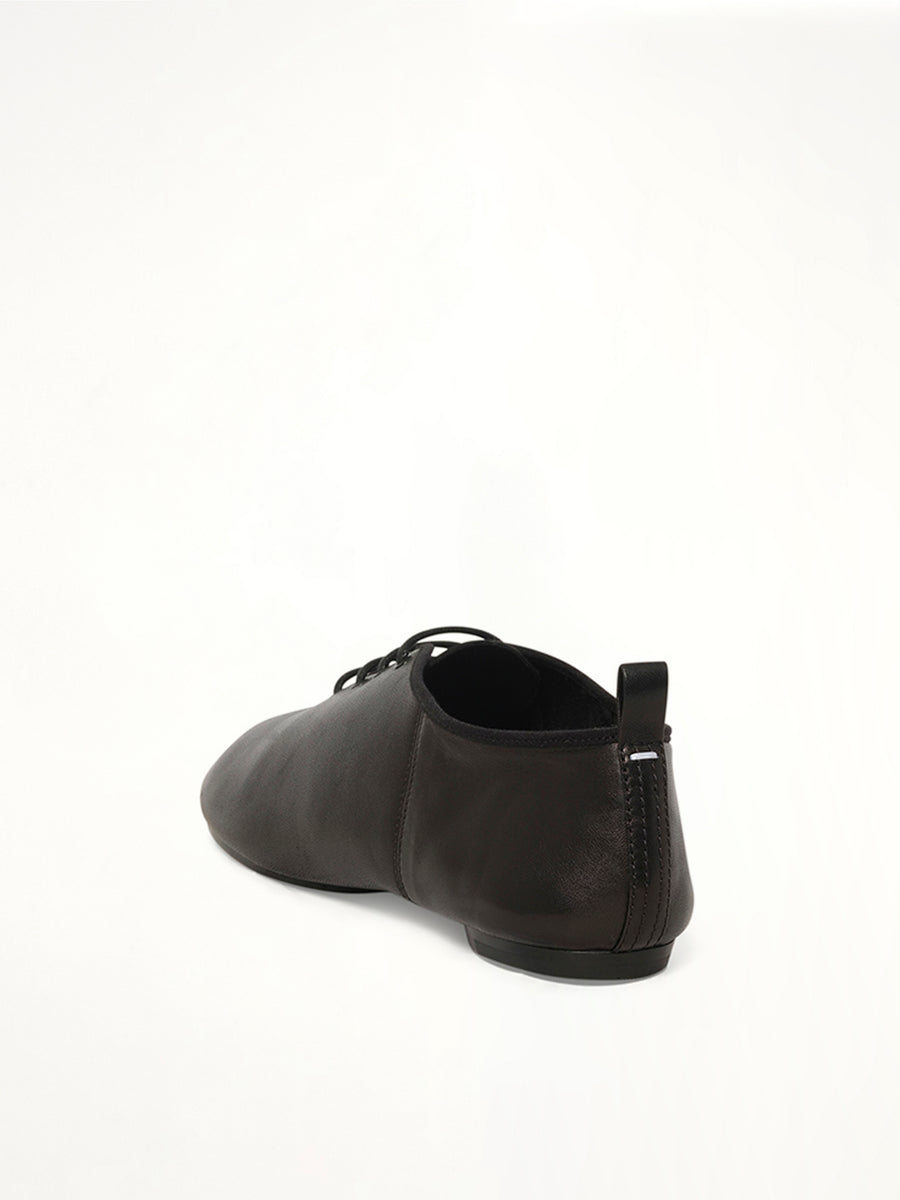 Tabi Jazz Lace-up Derby in Black Back View | MAISON MARGIELA