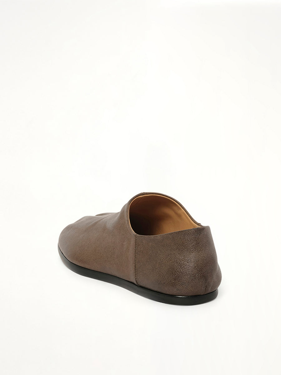 Tabi Babouche in Cold Brown Back View | MAISON MARGIELA