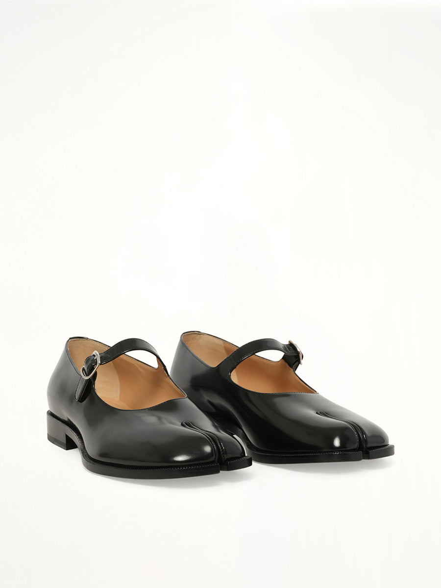 Tabi Mary Jane in Black Front View | MAISON MARGIELA