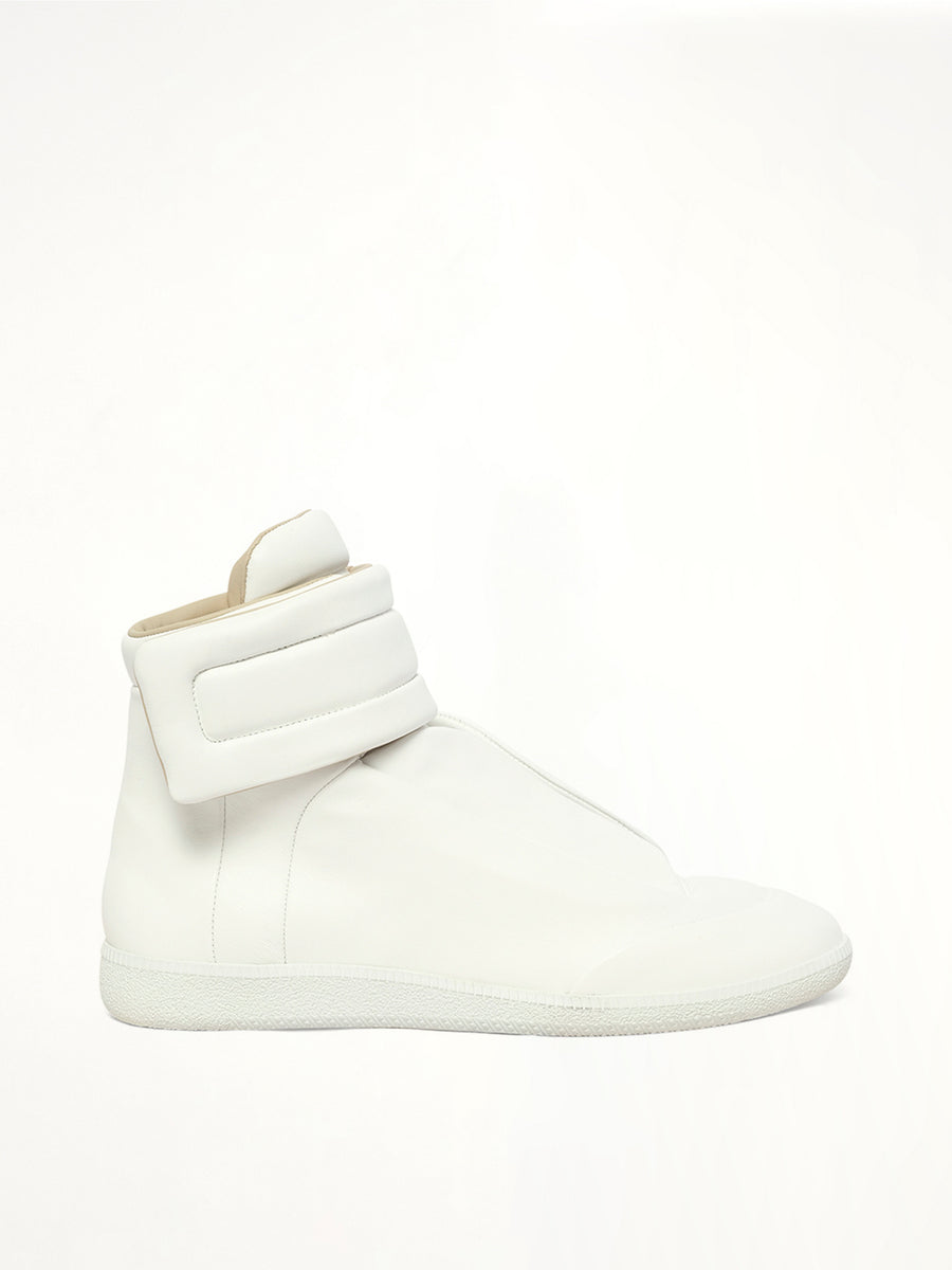 Future Mid-Top Sneaker in White Side View | MAISON MARGIELA