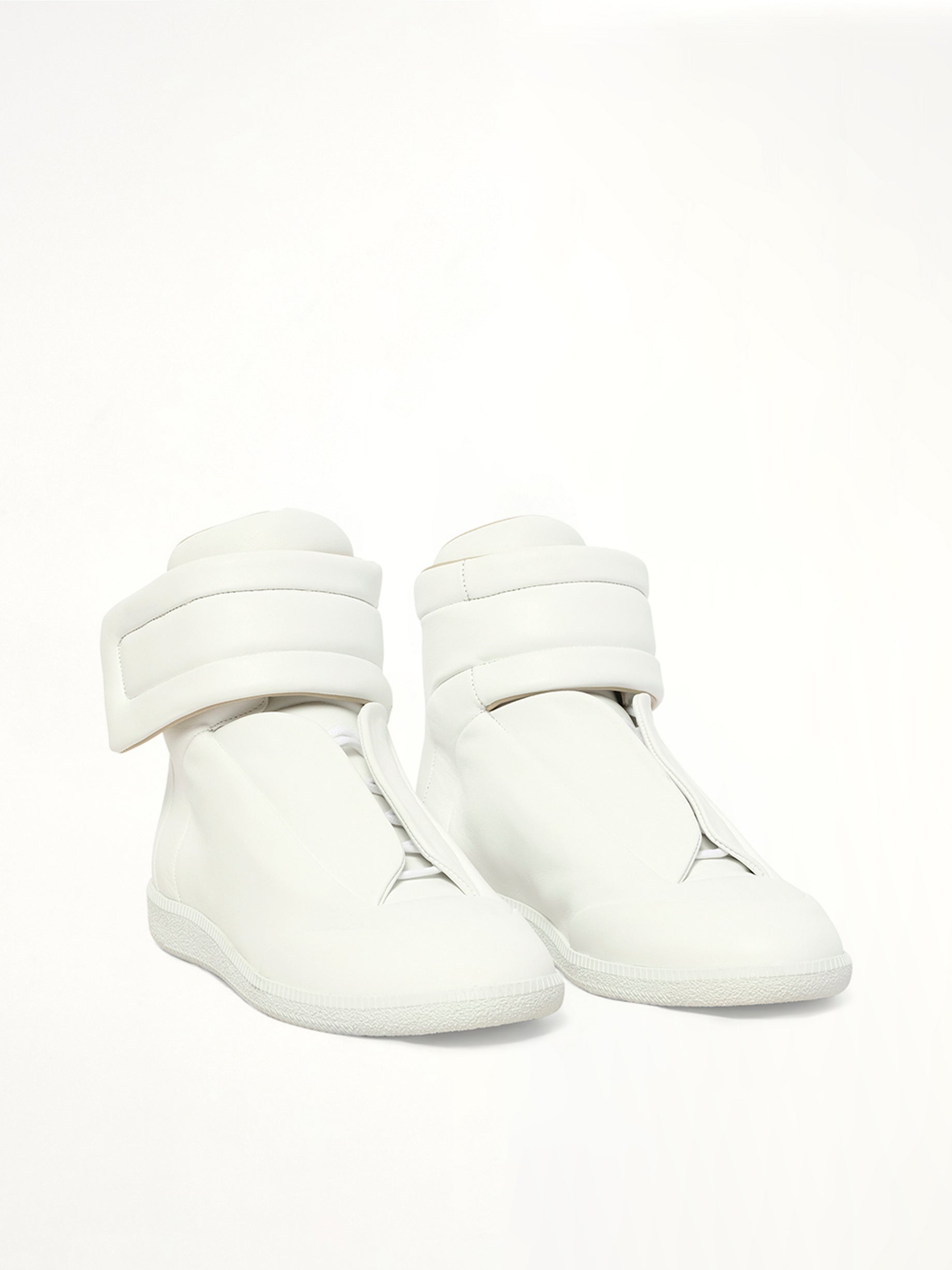 Future Mid-Top Sneaker in White Front View | MAISON MARGIELA