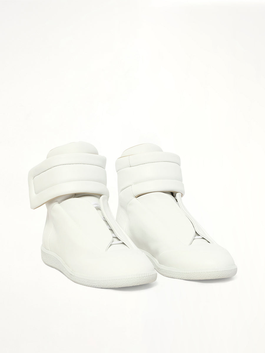 Future Mid-Top Sneaker in White Front View | MAISON MARGIELA