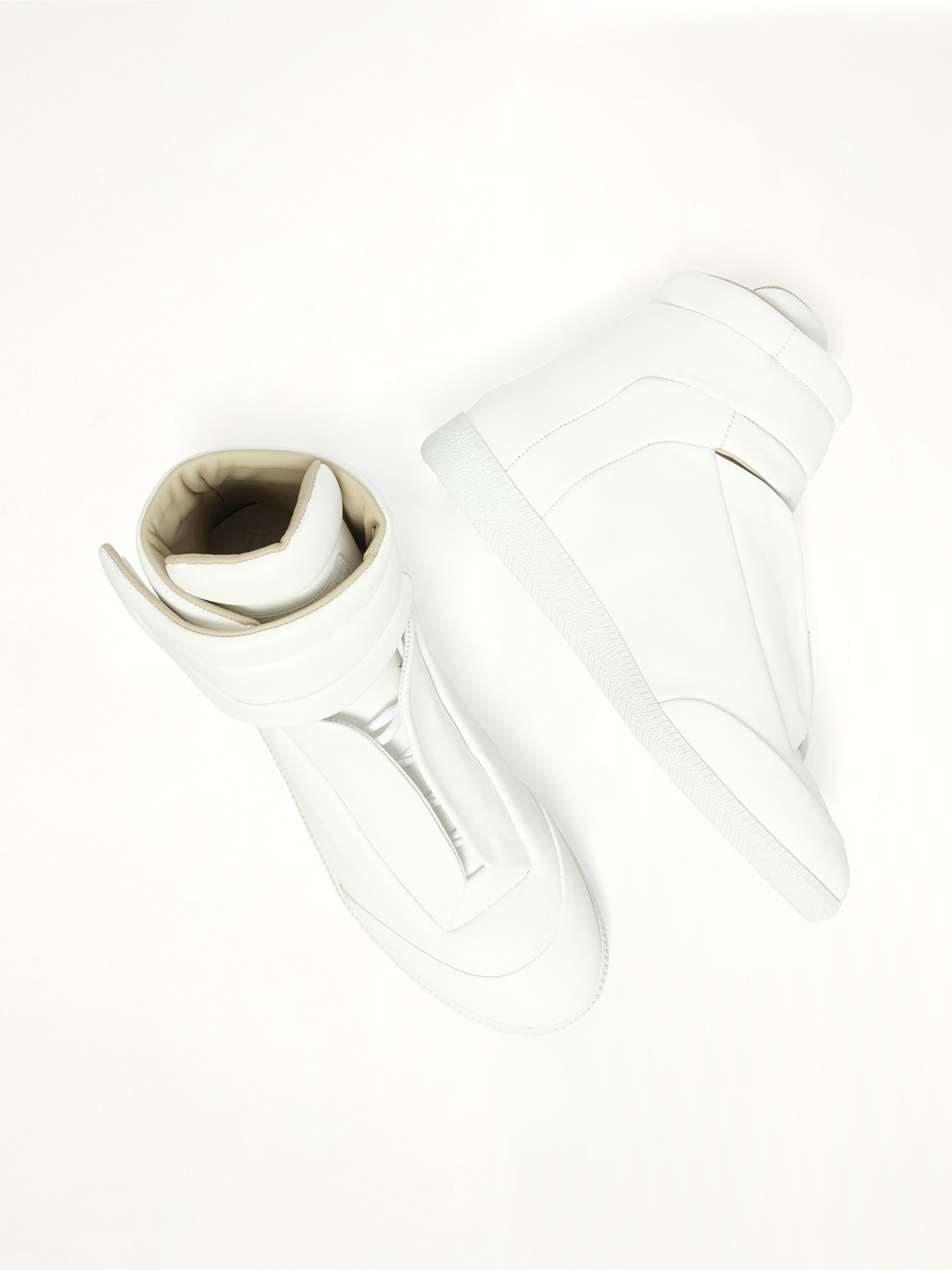 Future Mid-Top Sneaker in White Top View | MAISON MARGIELA