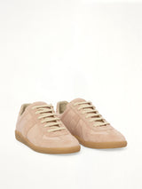 Replica Leather Sneaker in Almond Peach Front View | MAISON MARGIELA