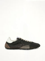 Sprinters Low Sneaker in Dusty Green/Black Side View | MAISON MARGIELA