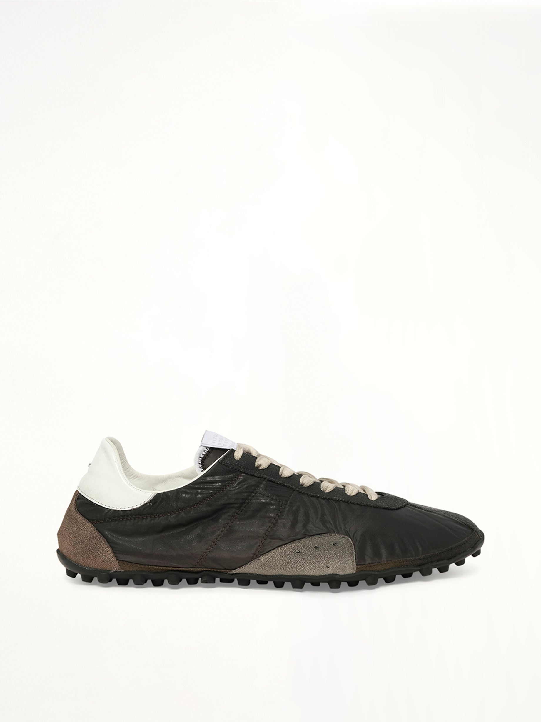 Sprinters Low Sneaker in Dusty Green/Black Side View | MAISON MARGIELA