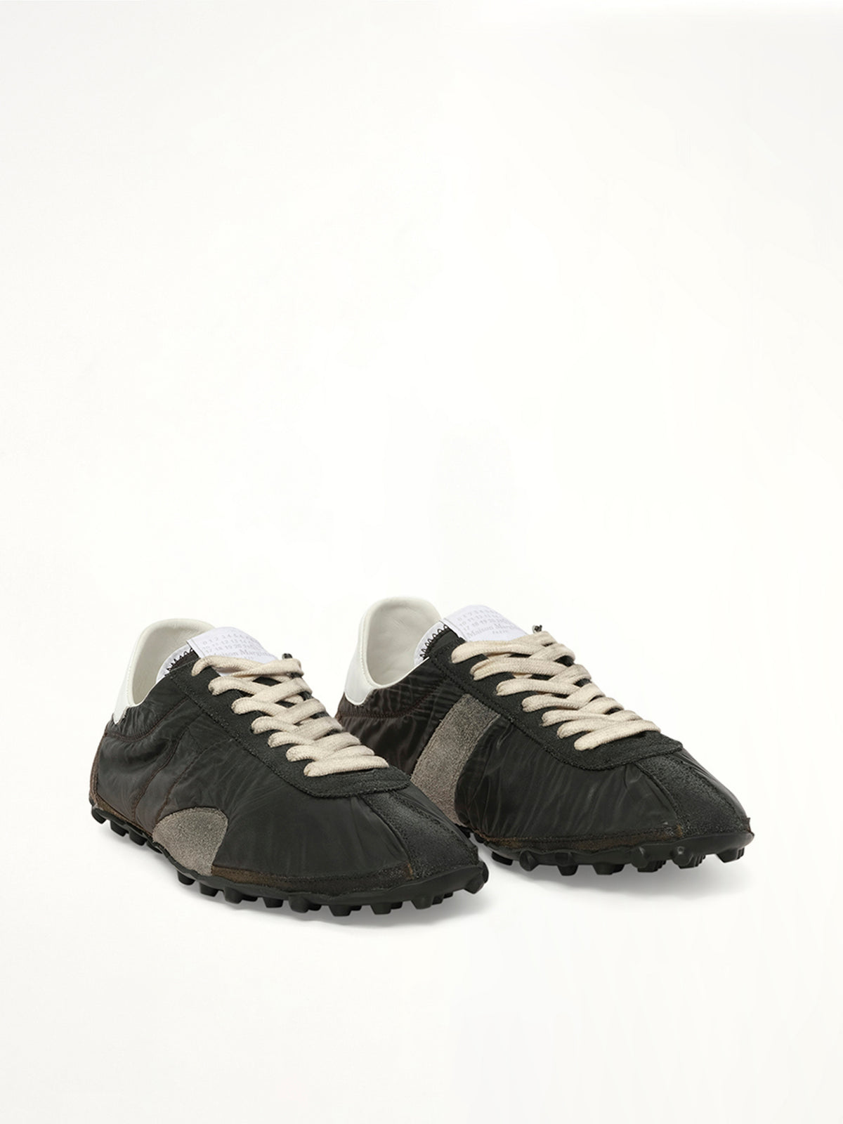 Sprinters Low Sneaker in Dusty Green/Black Front View | MAISON MARGIELA