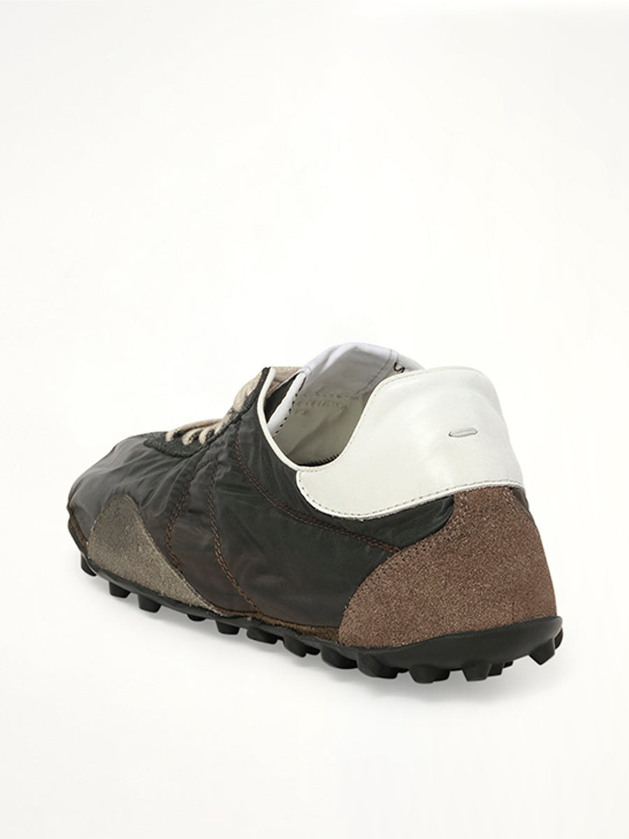 Sprinters Low Sneaker in Dusty Green/Black Back View | MAISON MARGIELA