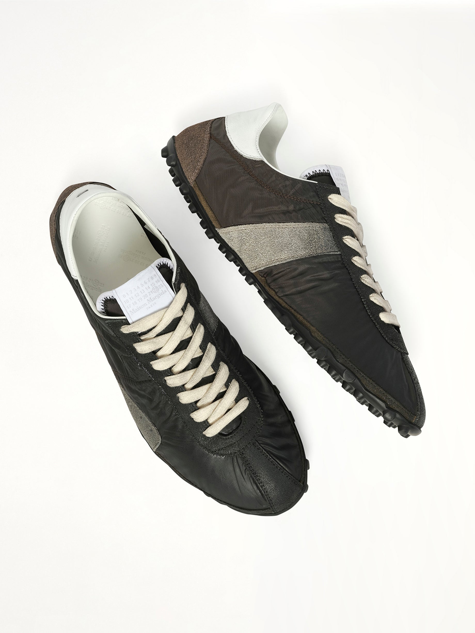 Sprinters Low Sneaker in Dusty Green/Black Top View | MAISON MARGIELA