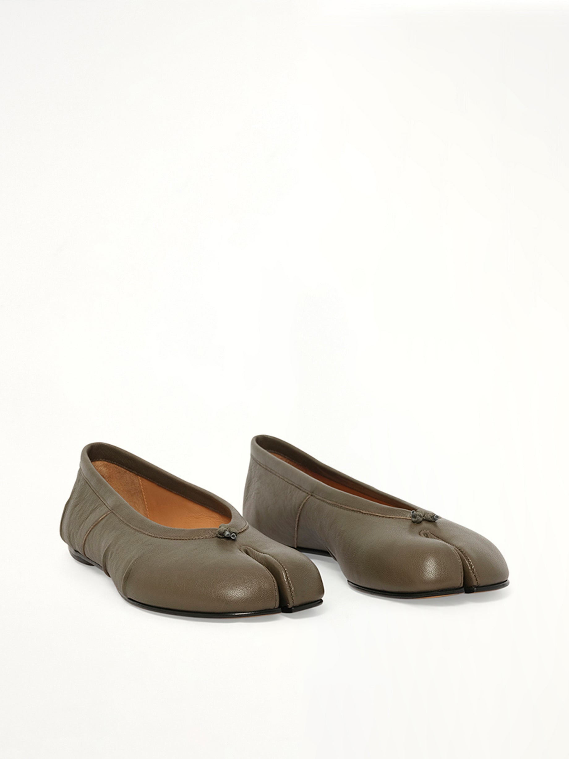 Tabi New Ballerina in Cold Brown Front View | MAISON MARGIELA
