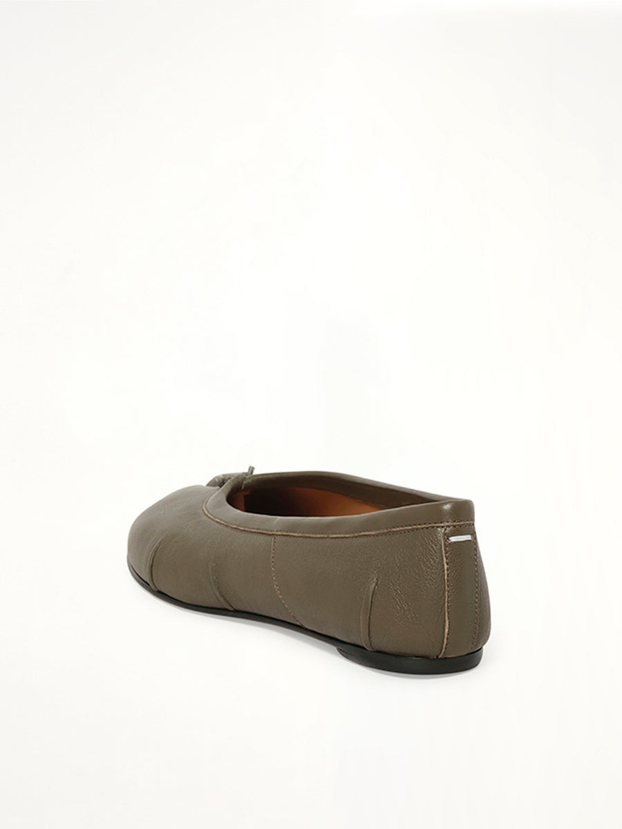 Tabi New Ballerina in Cold Brown Back View | MAISON MARGIELA