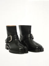 Tabi County Buckle Ankle Boots in Black Front View | MAISON MARGIELA