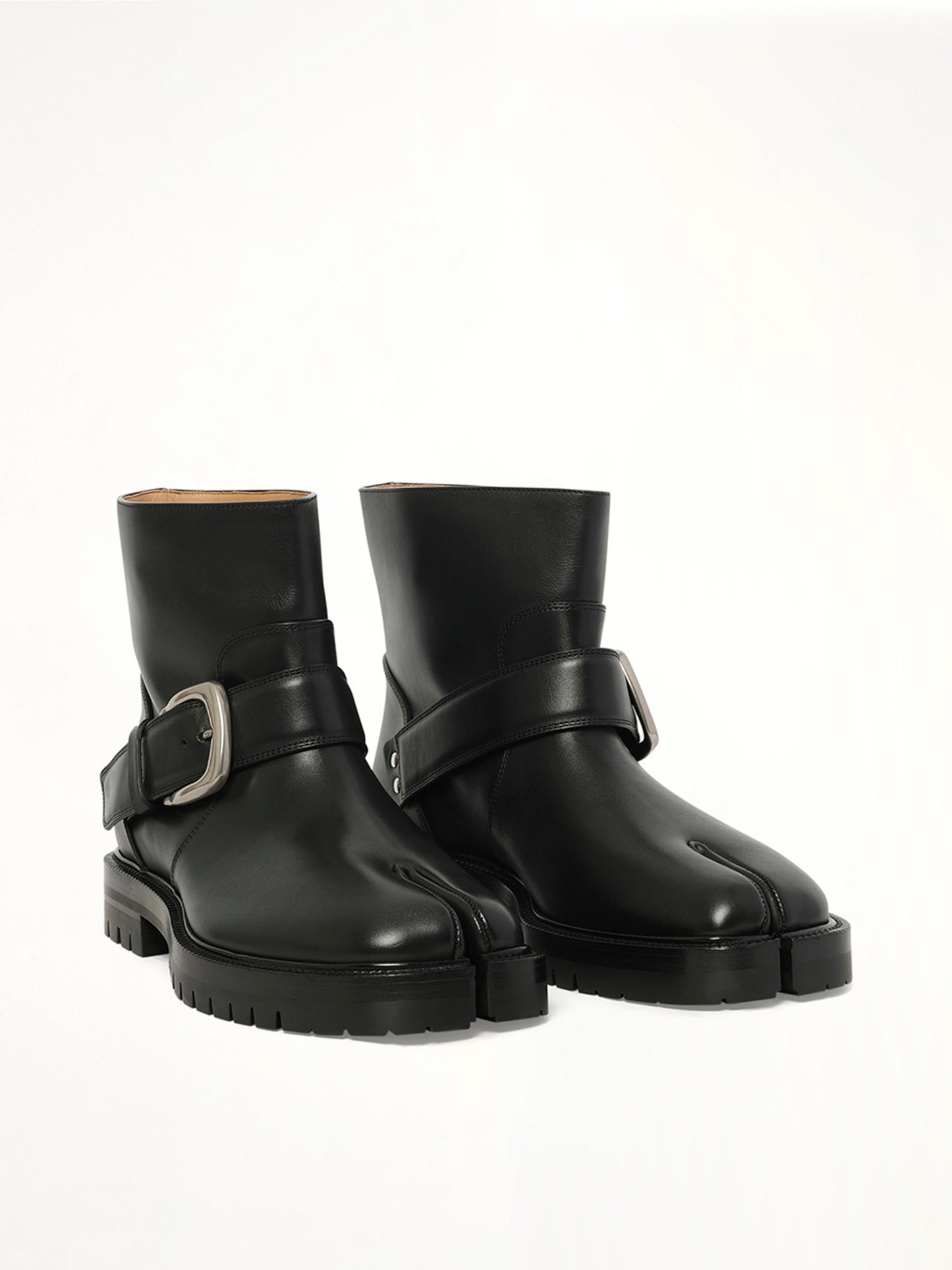Tabi County Buckle Ankle Boots in Black