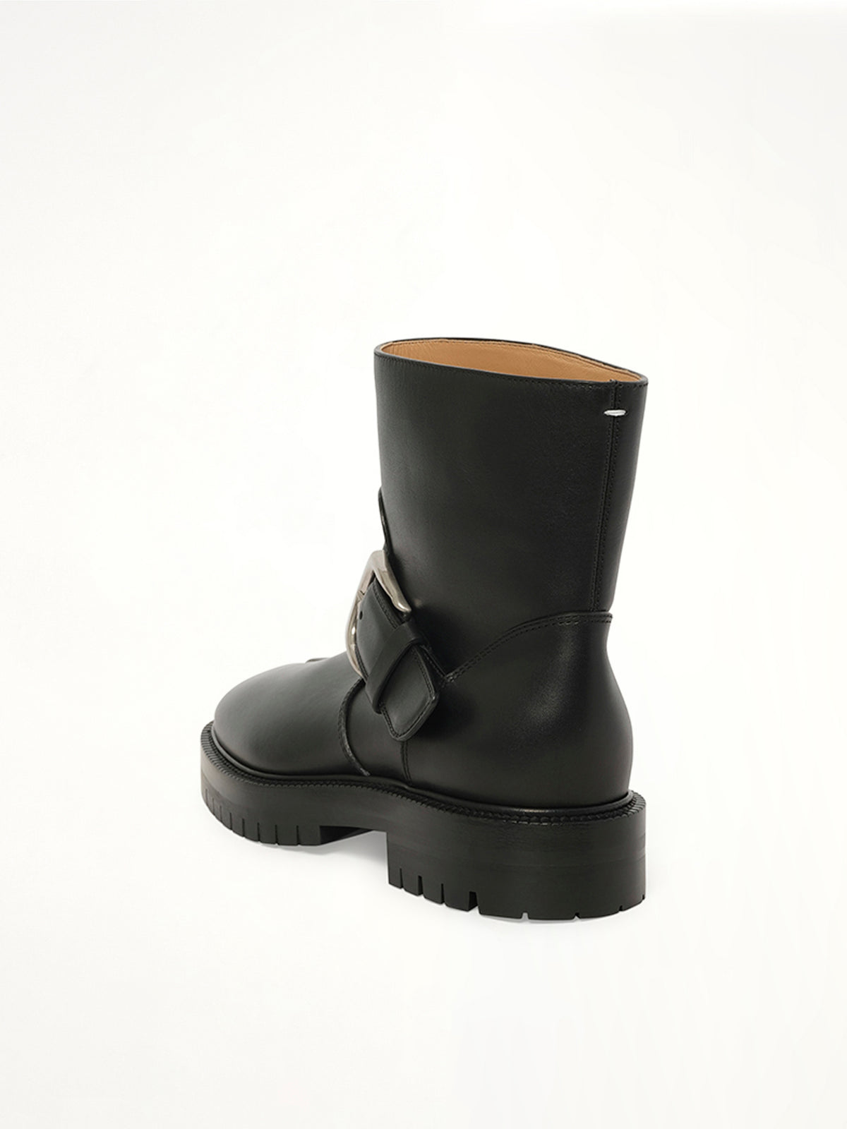 Tabi County Buckle Ankle Boots in Black Back View | MAISON MARGIELA