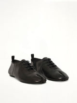 Tabi Jazz Lace-up Derby in Black Front View | MAISON MARGIELA