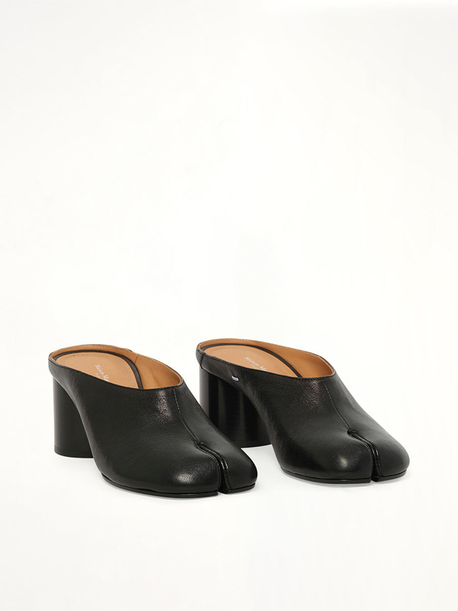 Tabi Pump Mule H60 in Black Front View | MAISON MARGIELA