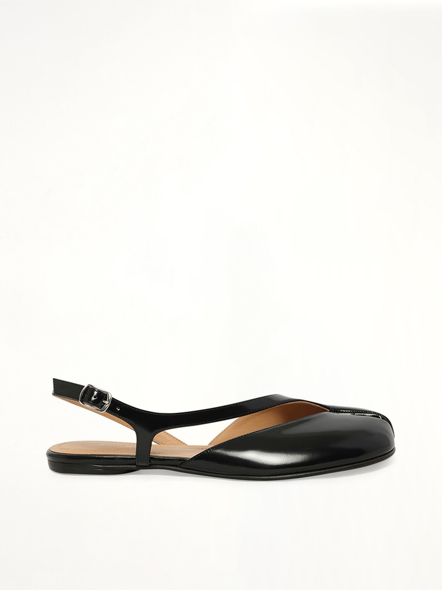 Tabi Flat Slingback in Black