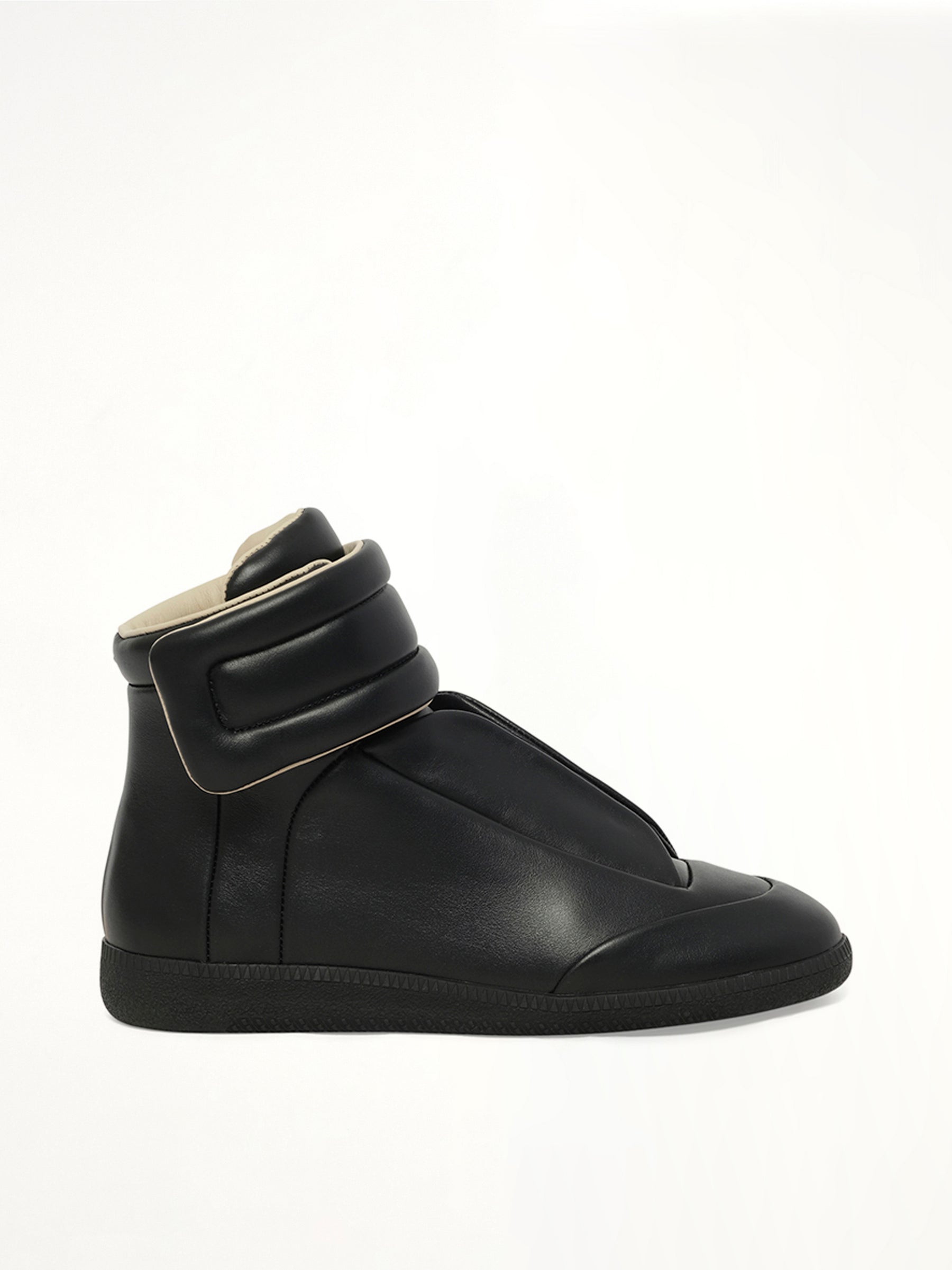 Future Mid-Top Sneaker in Black Side View | MAISON MARGIELA