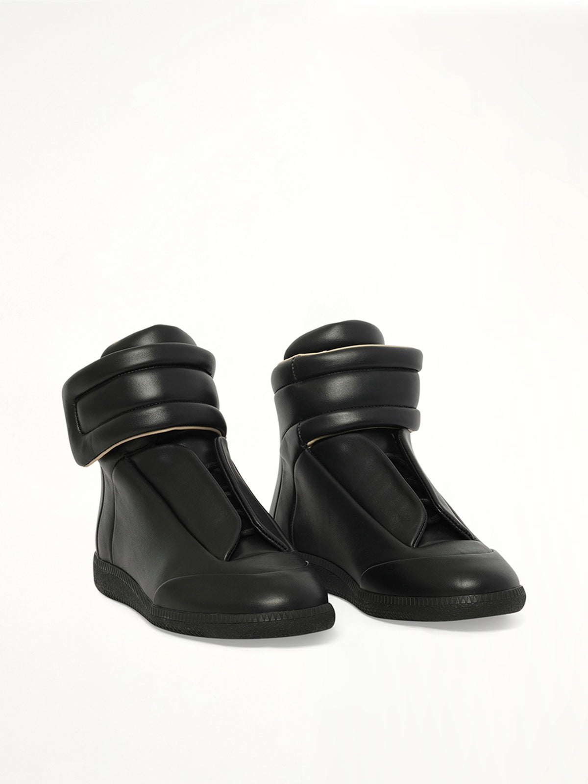 Future Mid-Top Sneaker in Black Front View | MAISON MARGIELA