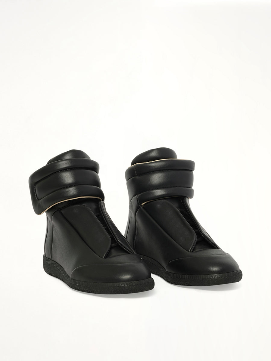 Future Mid-Top Sneaker in Black Front View | MAISON MARGIELA
