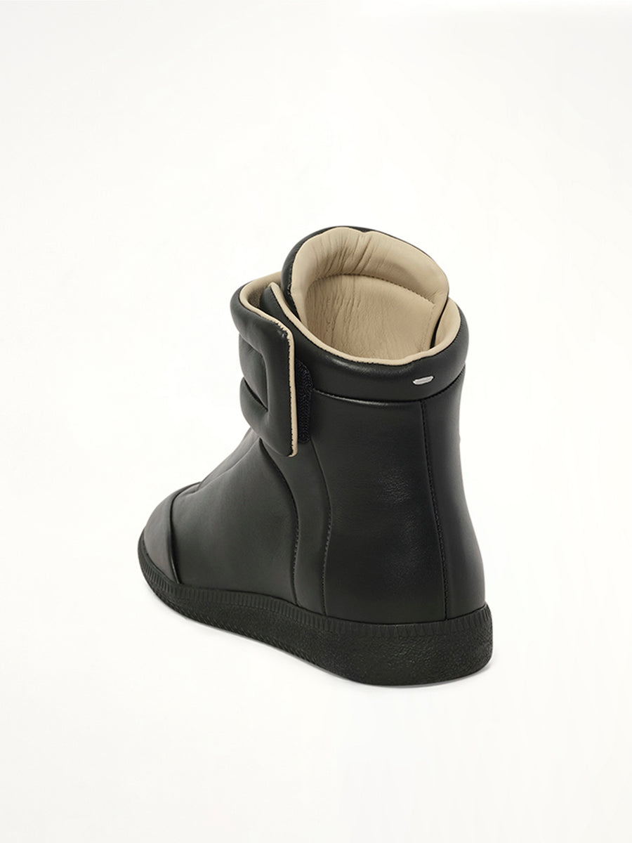 Future Mid-Top Sneaker in Black Back View | MAISON MARGIELA