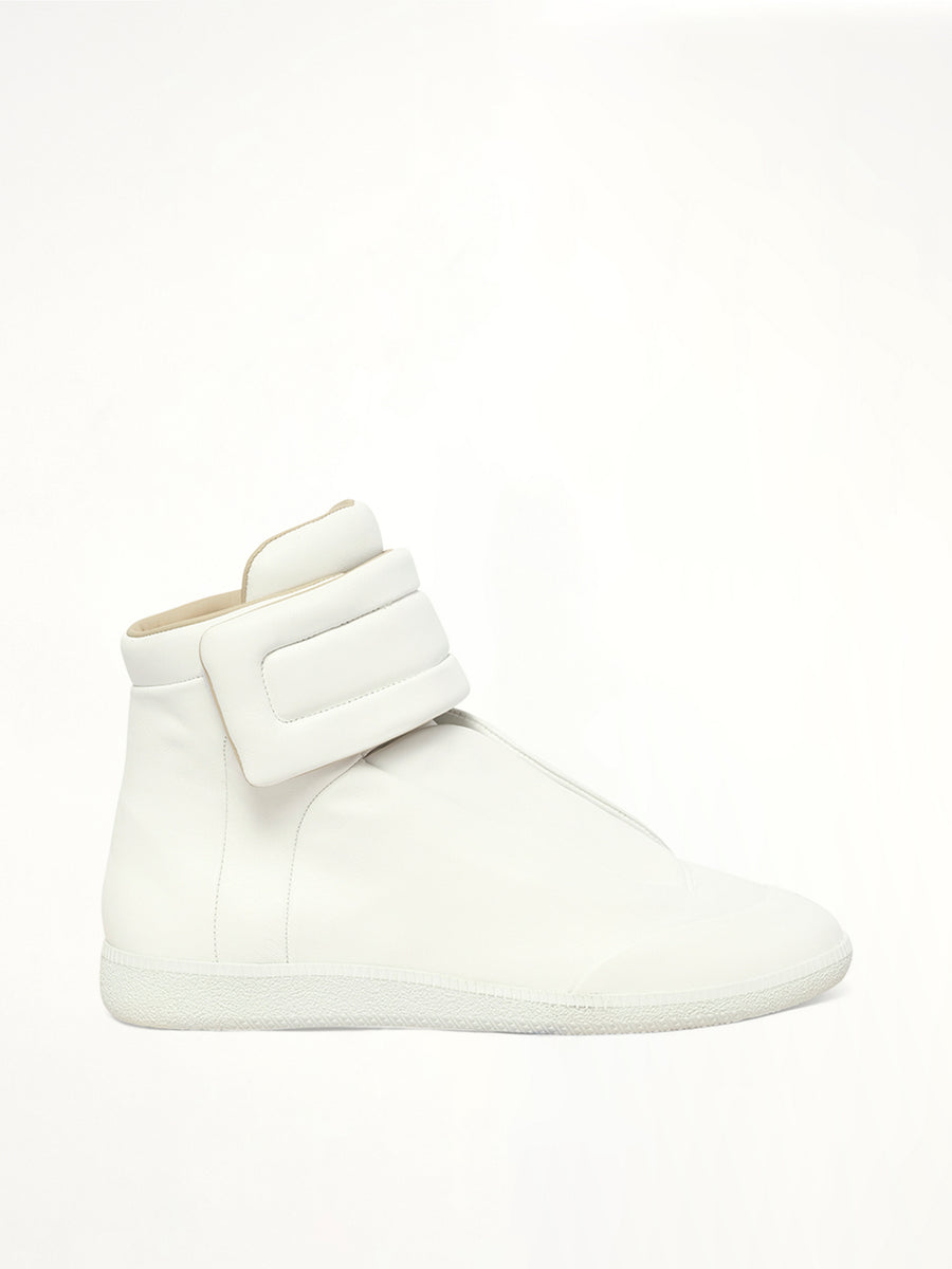 Future Mid-Top Sneaker in White Side View | MAISON MARGIELA
