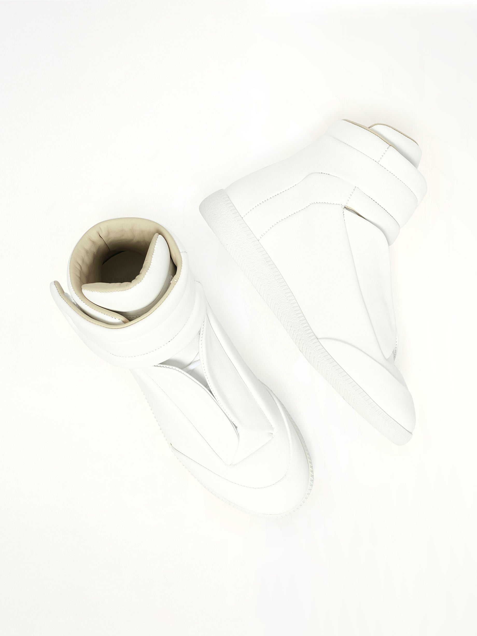 Future Mid-Top Sneaker in White Top View | MAISON MARGIELA