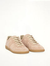 Replica Leather Sneaker in Almond Peach Front View | MAISON MARGIELA