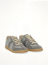Replica Leather Sneaker in Ghost Grey Front View | MAISON MARGIELA