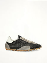 Sprinters Low Sneaker in Black/White/Grey Side View | MAISON MARGIELA