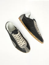 Sprinters Low Sneaker in Black/White/Grey Top View | MAISON MARGIELA