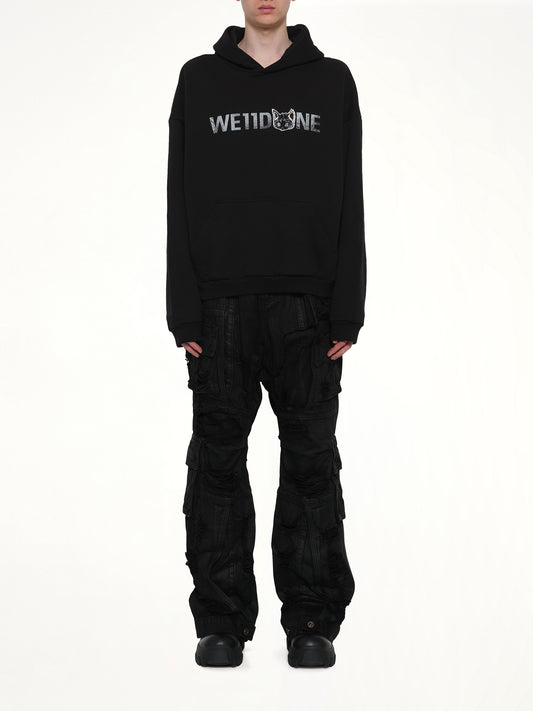 Amber Logo Hoodie in Black