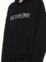 Amber Logo Hoodie in Black