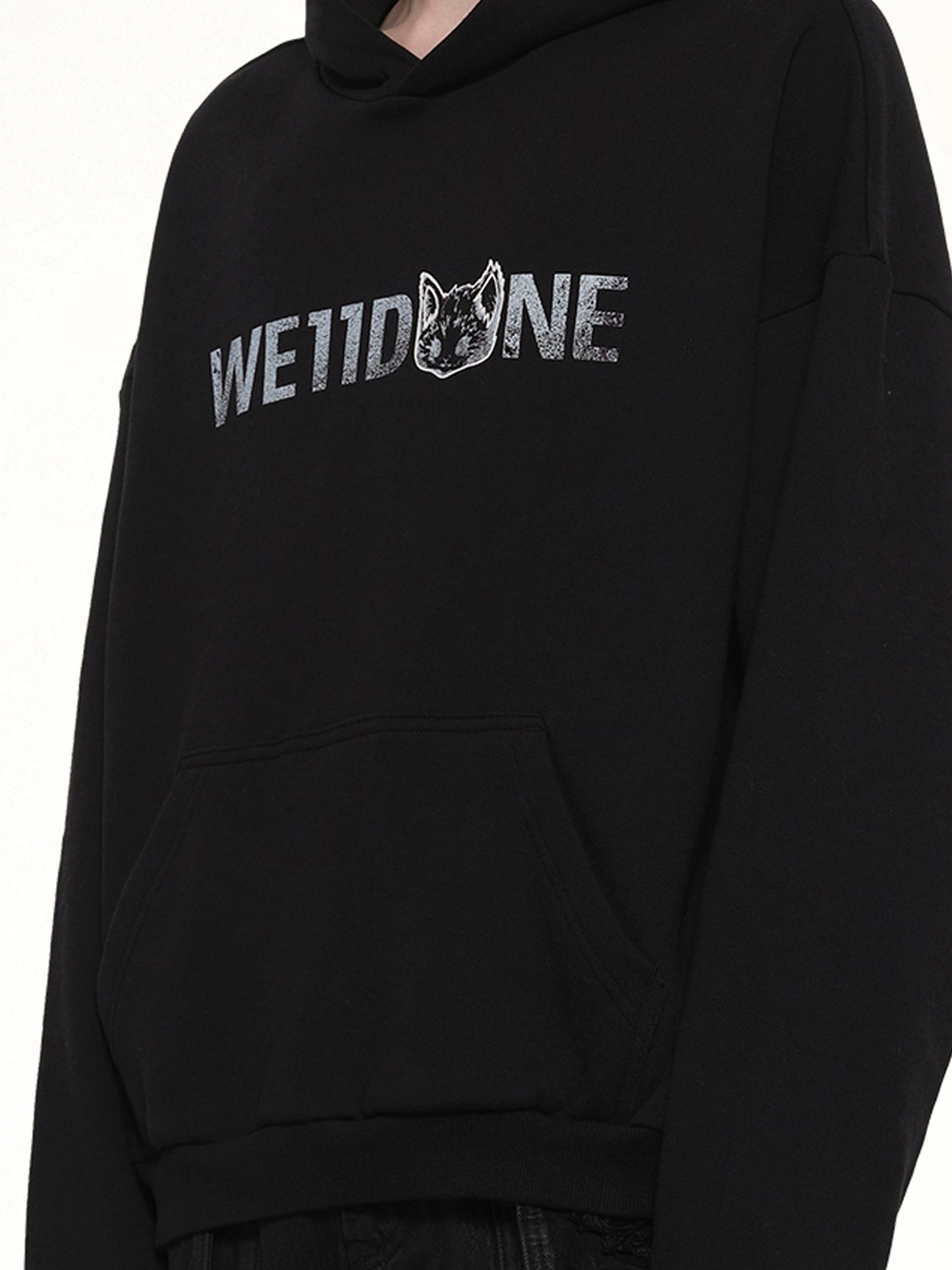 Amber Logo Hoodie in Black