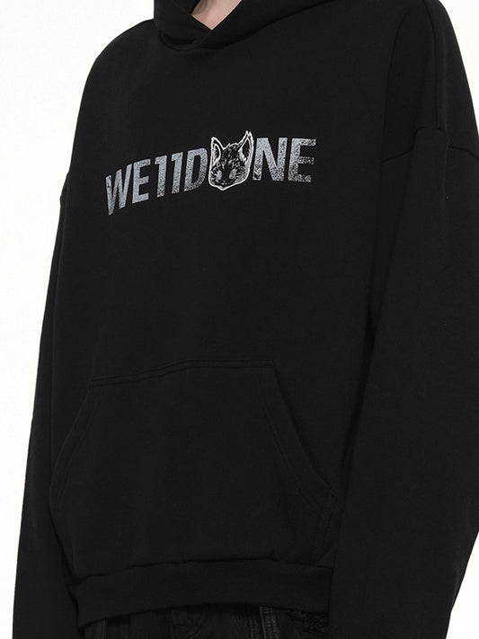 Amber Logo Hoodie in Black