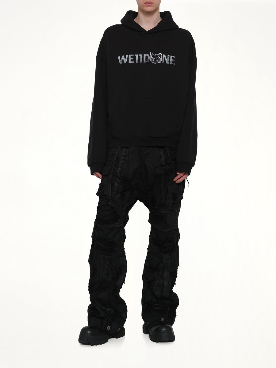 Amber Logo Hoodie in Black