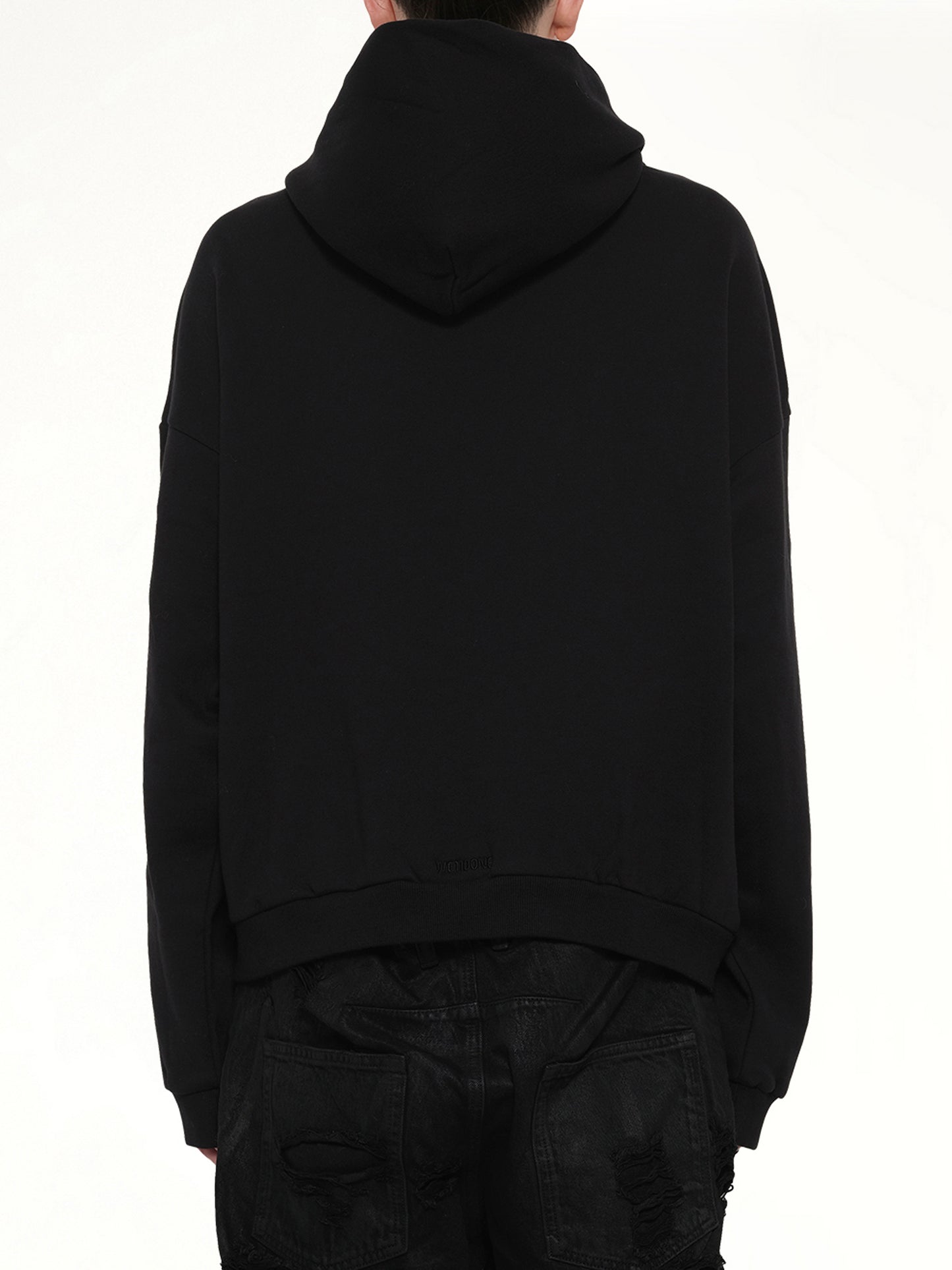 Amber Logo Hoodie in Black