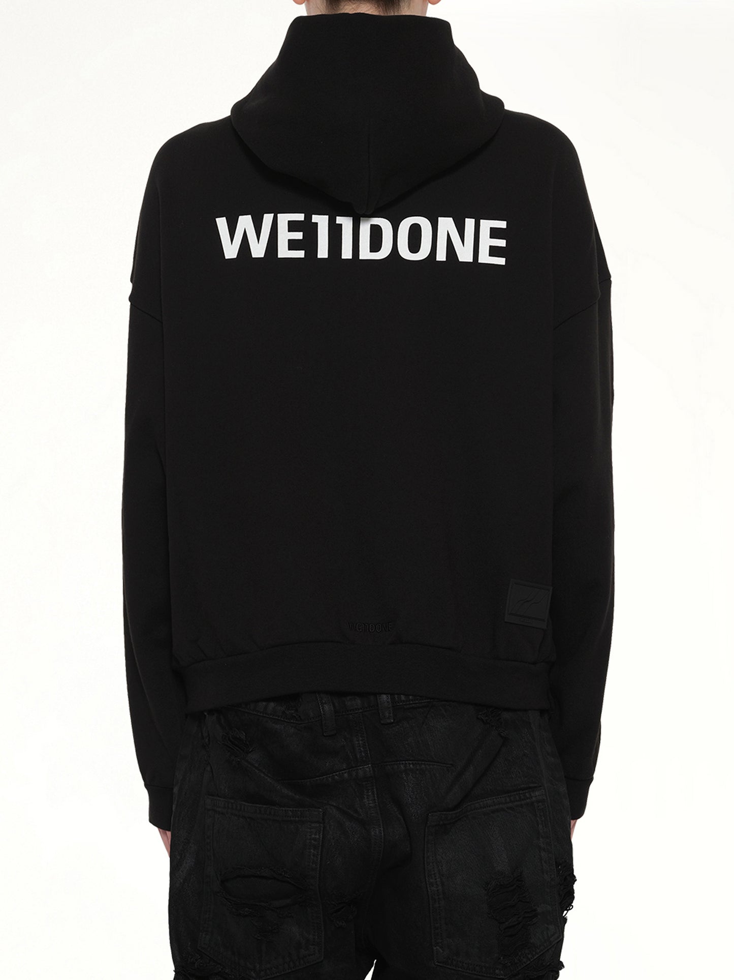 Logo Zip-Up Hoodie in Black