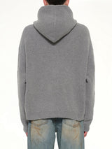 Rose with Thorns Zip-Up Hoodie in Grey