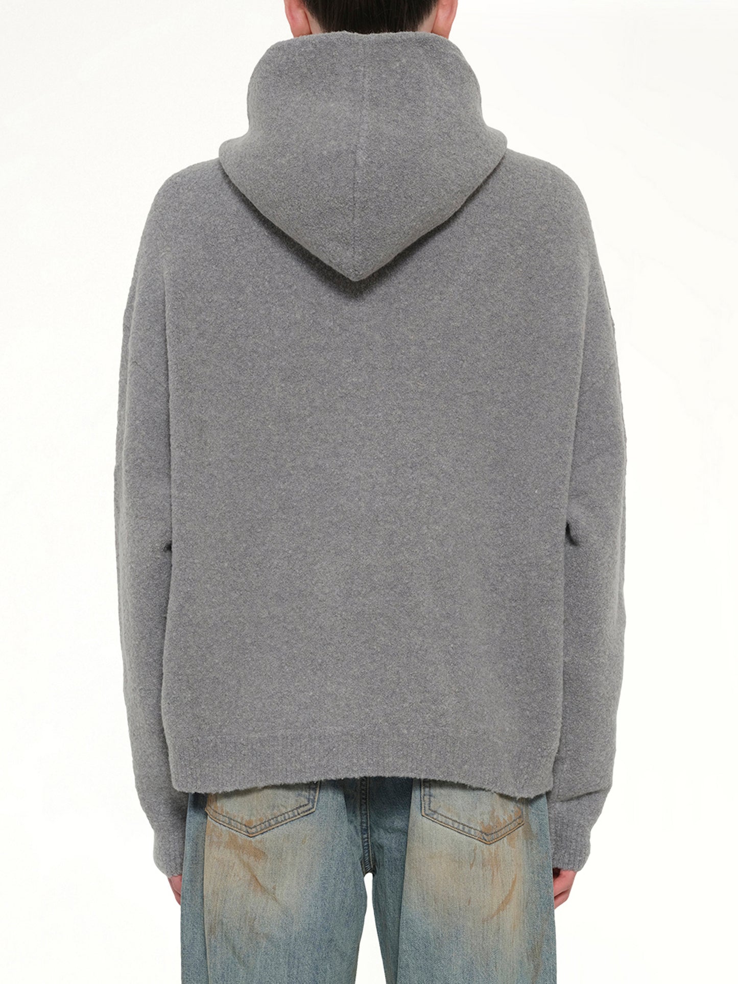 Rose with Thorns Zip-Up Hoodie in Grey