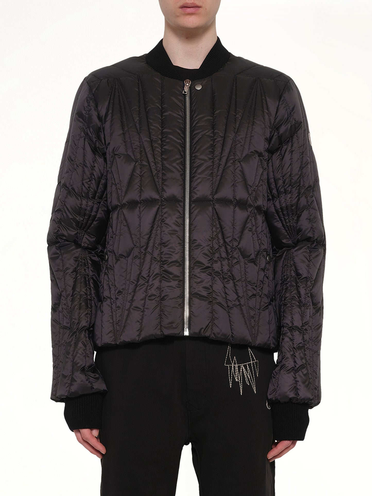 Rick Owens x Moncler Geocamo Flight Jacket in Black