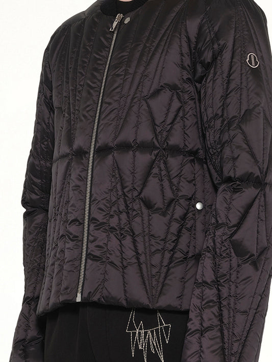 Rick Owens x Moncler Geocamo Flight Jacket in Black