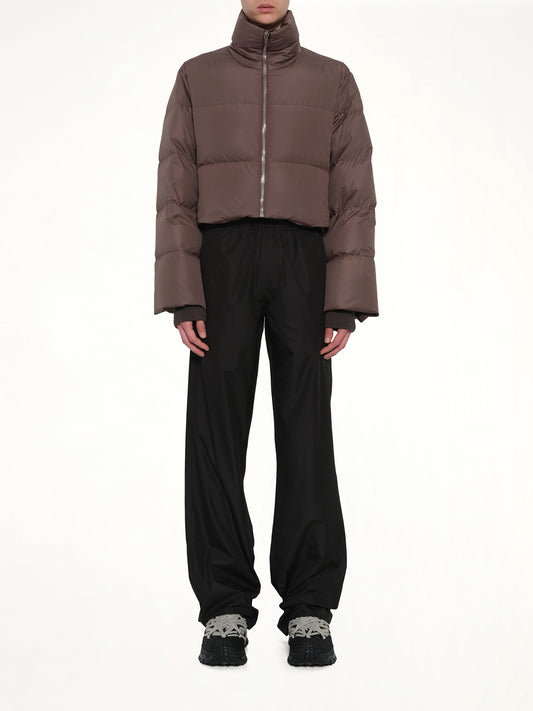 Rick Owens x Moncler Cropped Cyclopic Jacket in Dark Dust