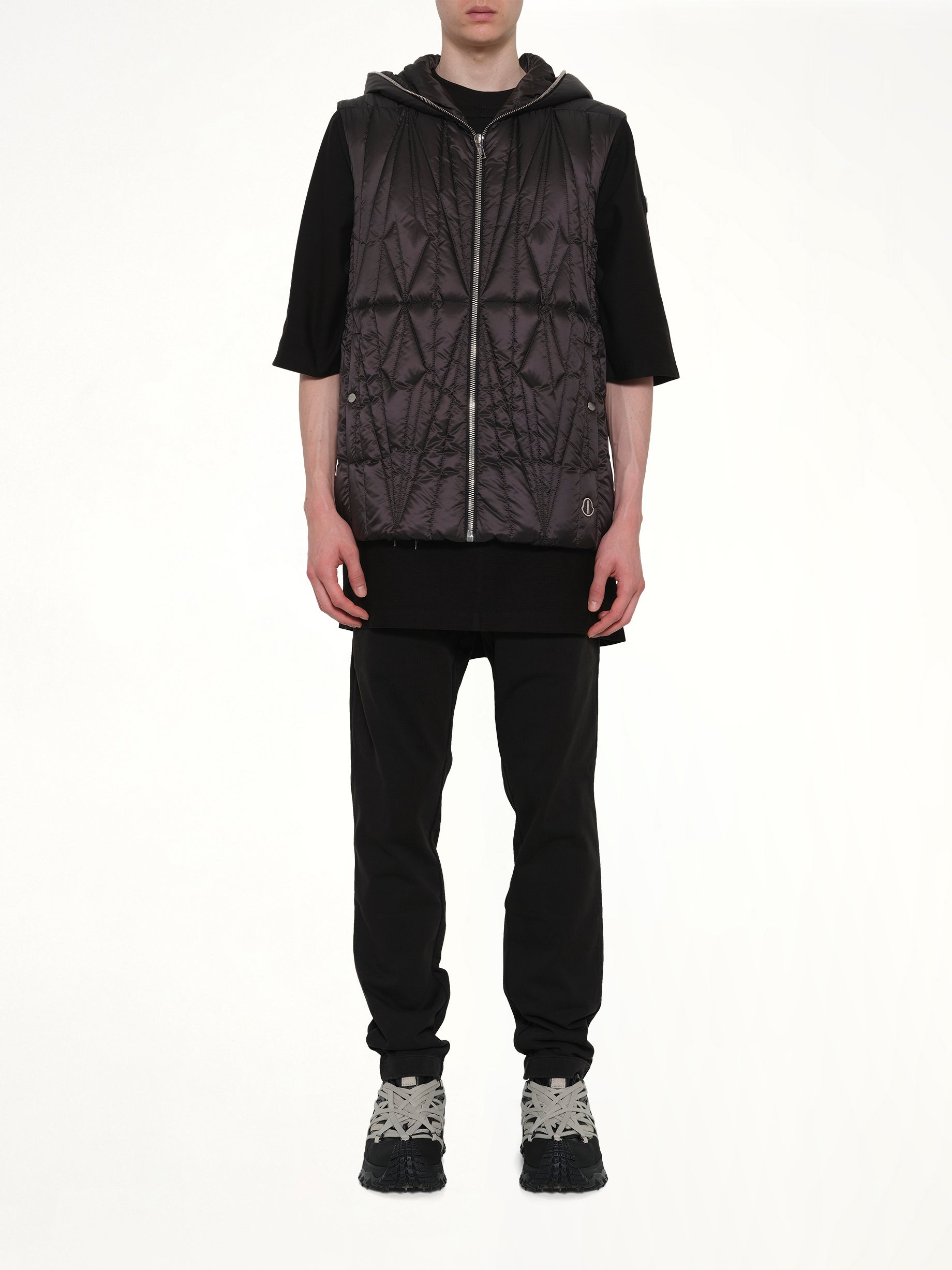Rick Owens x Moncler Geocamo Ziplock Vest in Black
